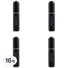 다해유 휴대용 향수 스프레이통 5ml, 블랙, 16개