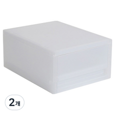 히키스 모듈형 1단 높은형 데스크 오거나이저 DO160, 클리어, 2개