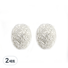 마이펫돌 웨이브 아크릴 +양모 혼방 2p, 흰색, 2세트