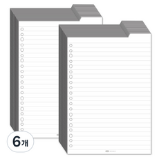 플레픽 프리스타일 인덱스 리필속지 라인 8mm, 6개, 30개입