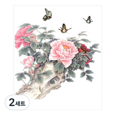 Partybok 大尺寸花與蝶紋身貼紙, MQA26, 2張