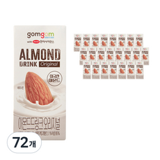 곰곰 아몬드드링크 오리지널, 190ml, 72개