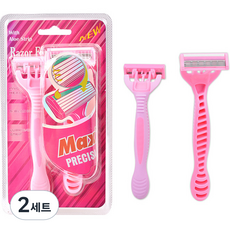 女士不鏽鋼美體刀 粉色 2入, 2組