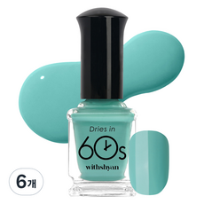 withshyan 60秒指甲油, M163薄荷開心果, 9ml, 6個