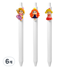 可愛公主吊飾中性筆 0.5mm, 隨機出貨, 6個