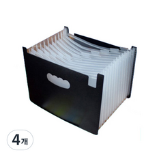 LIVING TAILOR A4 13格擴展型風琴夾, 半透明, 4個