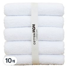 코튼맘 호텔수건 타올 180g 30수 코마사, 퓨어화이트, 10개