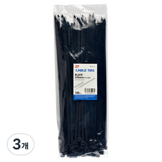 케이디와이 케이블타이 100p, 3개, 흑