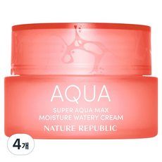 네이처리퍼블릭 슈퍼 아쿠아 맥스 모이스처 수분크림 건성용, 80ml, 4개