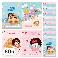 YOUNG ART Sosopeon 1000 韓語 10格 小學生筆記本, 隨機出貨, 60個