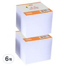 Bluemato 白色便條紙 B8 3988 + 禮品包裝, 白色空白, 6個, 800張