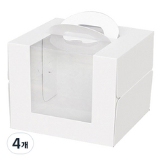 E Home Baking 高提把開窗盒 2117, 單一顏色, 4個