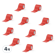 Daybyday 데이바이데이 밴드 5cm x 4.5m 레드, 4개, 10개입