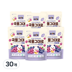 엘빈즈 건강한 현미쌀과자 곡물그대로, 30g, 30개, 블루베리맛