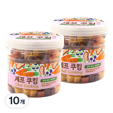퍼피아이 강아지 셰프쿠킹 통간식, 혼합맛(오리/당근/블루베리), 400g, 10개