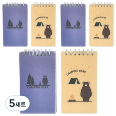 스토리 윈터베어 포켓수첩 60매 2종 x 3p 세트, 보라, 노랑, 5세트