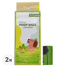 hitzzi 生物可分解排便袋 60入, 單一顏色, 2個