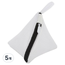 Inart 多用途網眼迷你三角洗衣袋 14 x 15 cm, 黑色拉鍊, 5個