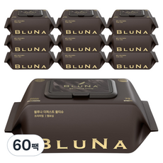 블루나 더퍼스트 프리미엄 엠보싱 물티슈 캡형, 75g, 70매, 60세트