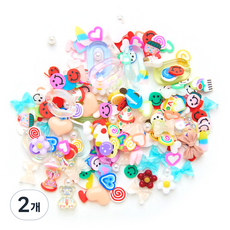 Ronaldy Nail Parts Candy Stone 大容量 Deco Parts B L02028, 2個, 混色
