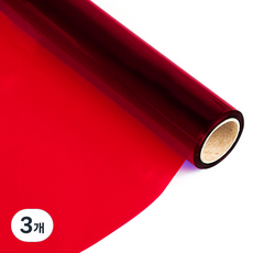 FILMBANK UBIGEO PVC透明彩色捲膜 紅色, 3個, 950 x 1000 x 0.3mm