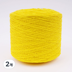 공작표 순면 색사 12합 뜨개실, 205 옐로우, 2개