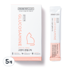 프롬벳 고양이 순수스틱 영양제, 12회분, 뼈/관절강화, 5개