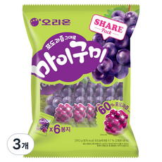 My Gummy ORION 葡萄軟糖 6入, 3個, 259.2g