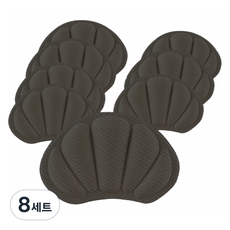 그린리빙 뒤꿈치 까짐방지 쿠션 2P, 블랙, 8세트