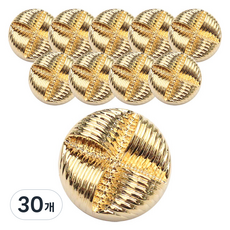 Button King 東大門鈕扣王 麵包太陽扇鈕扣 18mm, 30個, 金色