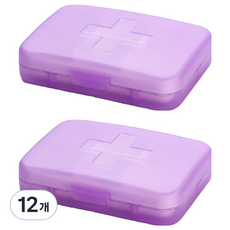 루네온 다용도 휴대용 약통 케이스 보라색, 12개