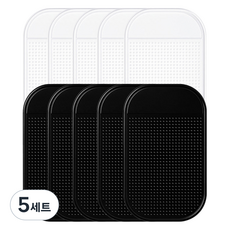 아베스트 사각 논슬립 패드 2종 x 5p 세트, 투명, 블랙, 5세트