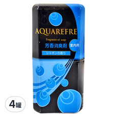 Lion Chemical 獅子化學 AQUAREFRE 清新皂香 廁所室內用 消臭劑, 400ml, 日本產, U型濾紙, 4罐