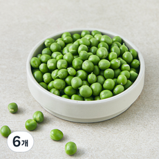 국내산 깐 완두콩, 200g, 6개