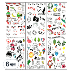 迷你紋身貼紙組, KT013, KT014, KT015, KT016, KT017, KT018, 6套
