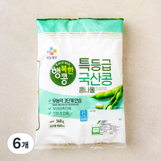 행복한콩 무농약 인증 국내산 콩나물, 340g, 6개