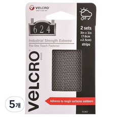 VeLCRO 威扣 重型戶外灰色膠帶 2入, 5個