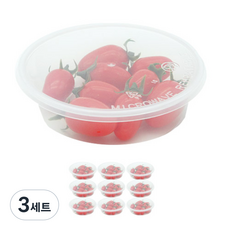 PP내열 원형 일회용 도시락 225ml, 10개, 3세트