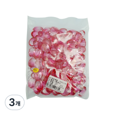 투톤 크리스탈 파츠 100p, 3개, 핑크