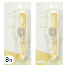 PLUS Pastel修正帶 WH-625-P, 黃色, 8個