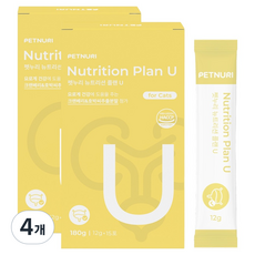 펫누리 고양이 뉴트리션플랜 U 15p, 180g, 4개, 신장