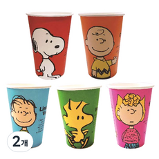 5種SNOOPY角色彩色紙杯, 50入, 2組