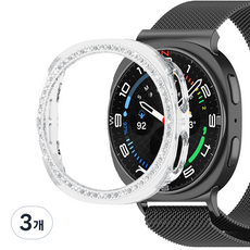 루아러블 갤럭시워치 보호 풀커버 큐빅 케이스, 투명, 3개