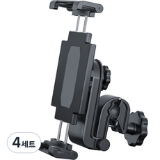 이십이도 유니버셜 차량용 헤드레스트 스마트폰 태블릿 뒷좌석용 거치대 세트, 블랙, 4세트