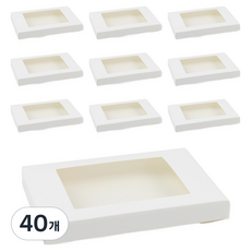 아이엔피 기프트 창 상자 직12.5호 12.5 x 8.5 x 1.5 cm, 화이트, 40개