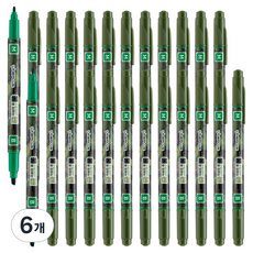 라인플러스 물로 지우는 수성 OHP 펜 M B, 녹색, 72개