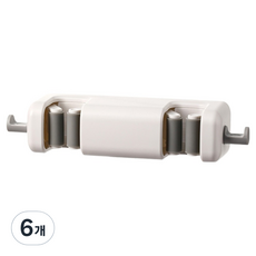 생활양식 우유닉 멀티형 청소도구 걸이, 6개, 화이트