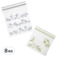 니토리 더블 지퍼백 그린 S 20p + 블루 M 20p, 8세트