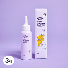 포포몽 반려동물 저자극 아베나 이어 클리너, 3개, 125ml