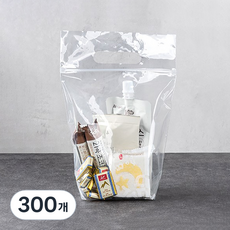 Hyerim袋 PE提把夾鏈袋 站立式 18 x 26 x M 4~8 cm, 透明, 300個